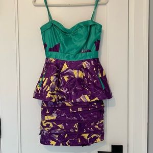 BCBG MaxAzria Strapless Peplum Dress / Fall Dress / Spring Dress